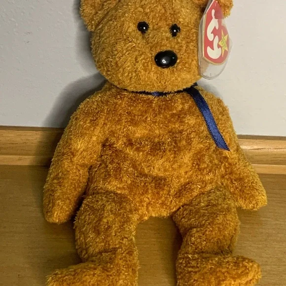 FUZZ THE BEAR Original TY Beanie Baby Bear RETIRED 1998 ERRORS RARE MWT